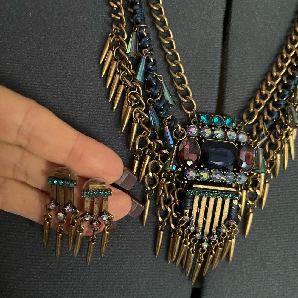 Necklace and earrings